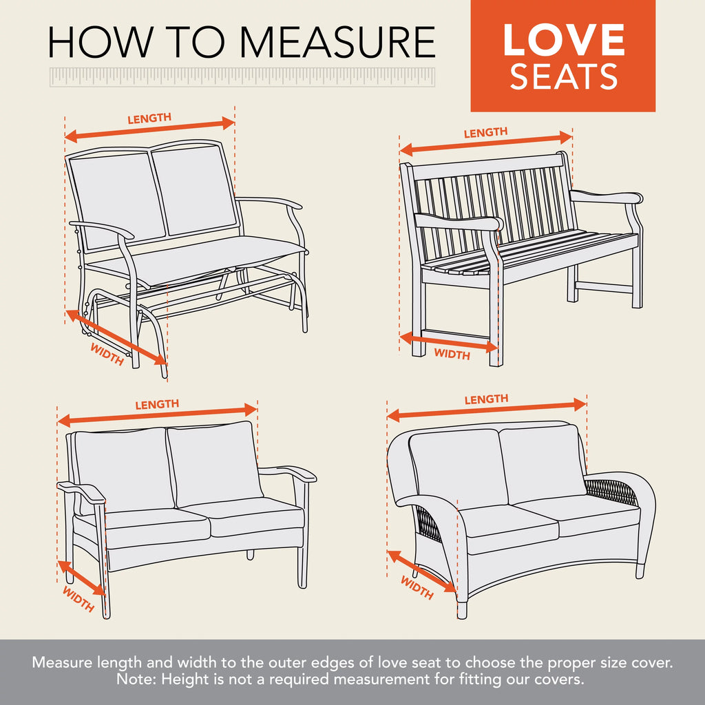 Patio Loveseat Cover, Waterproof, 66"L x 40"W x 39"H, 2-Pack, Granite Gray L9805