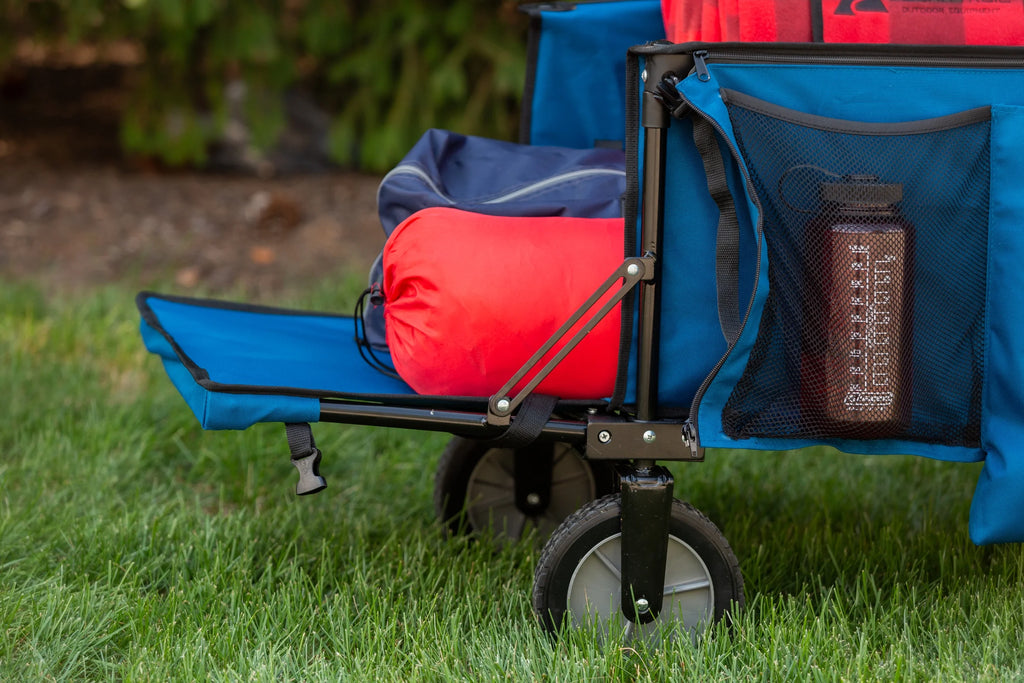 Quad Folding Camp Wagon with Tailgate, Blue Q581