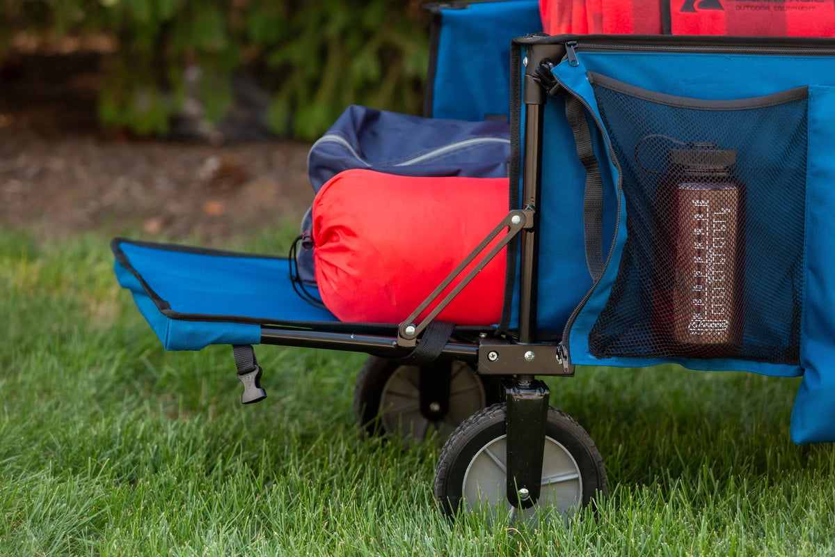 Quad Folding Camp Wagon with Tailgate, Blue Q581