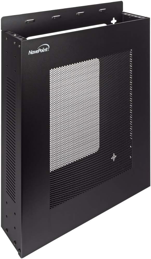 2U Vertical Wall Mountable Server Rack, Black N471884