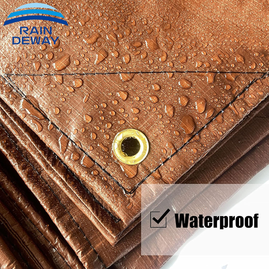 Heavy Duty Truck Bed Tarp Cover 10x12 Feet with Grommets I9423
