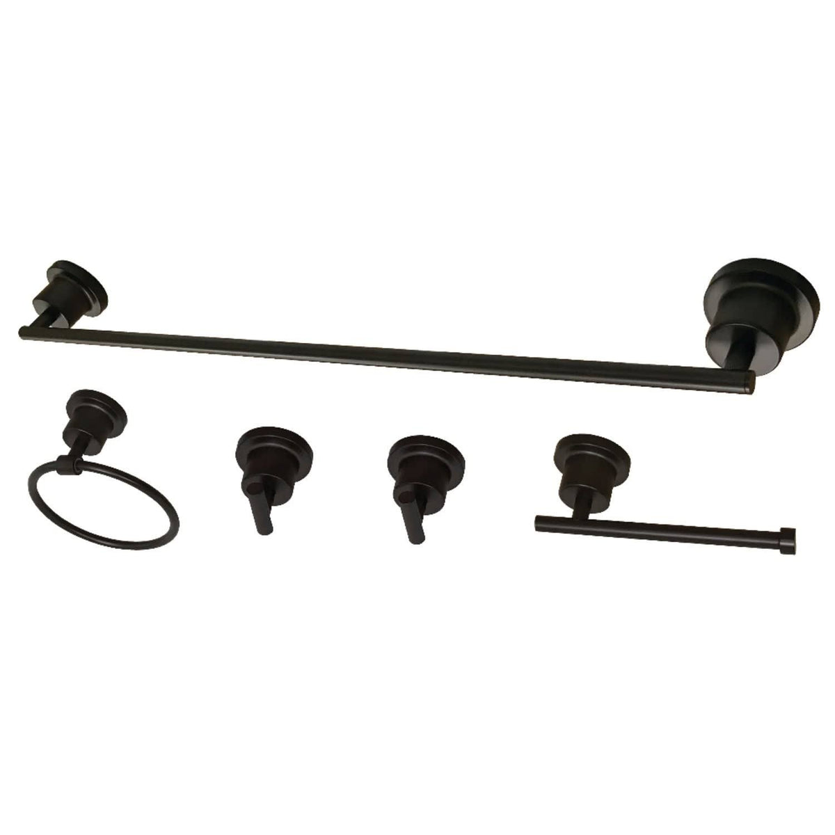5-Piece Oil Rubbed Bronze Bathroom Accessory Set Y530