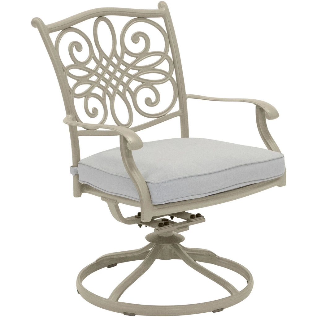 7-Piece Cushioned Swivel Rocker Patio Dining Set with Cast Aluminum Table Q3764