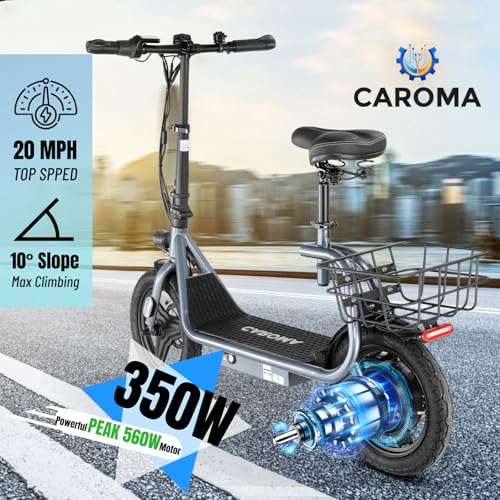 1200W Electric Scooter with Seat, 14" Tire, 500Wh Battery E450