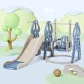 4-in-1 Kids Swing and Slide Set with Basketball Hoop and Climber P684