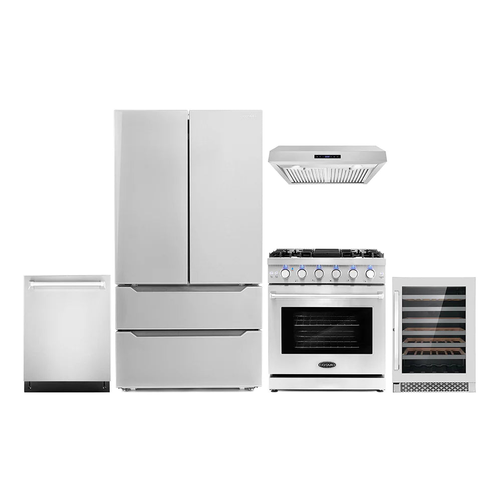30 Gas Range, Under Cabinet Range Hood, Dishwasher, Refrigerator with Ice Maker and Wine Cooler L753867