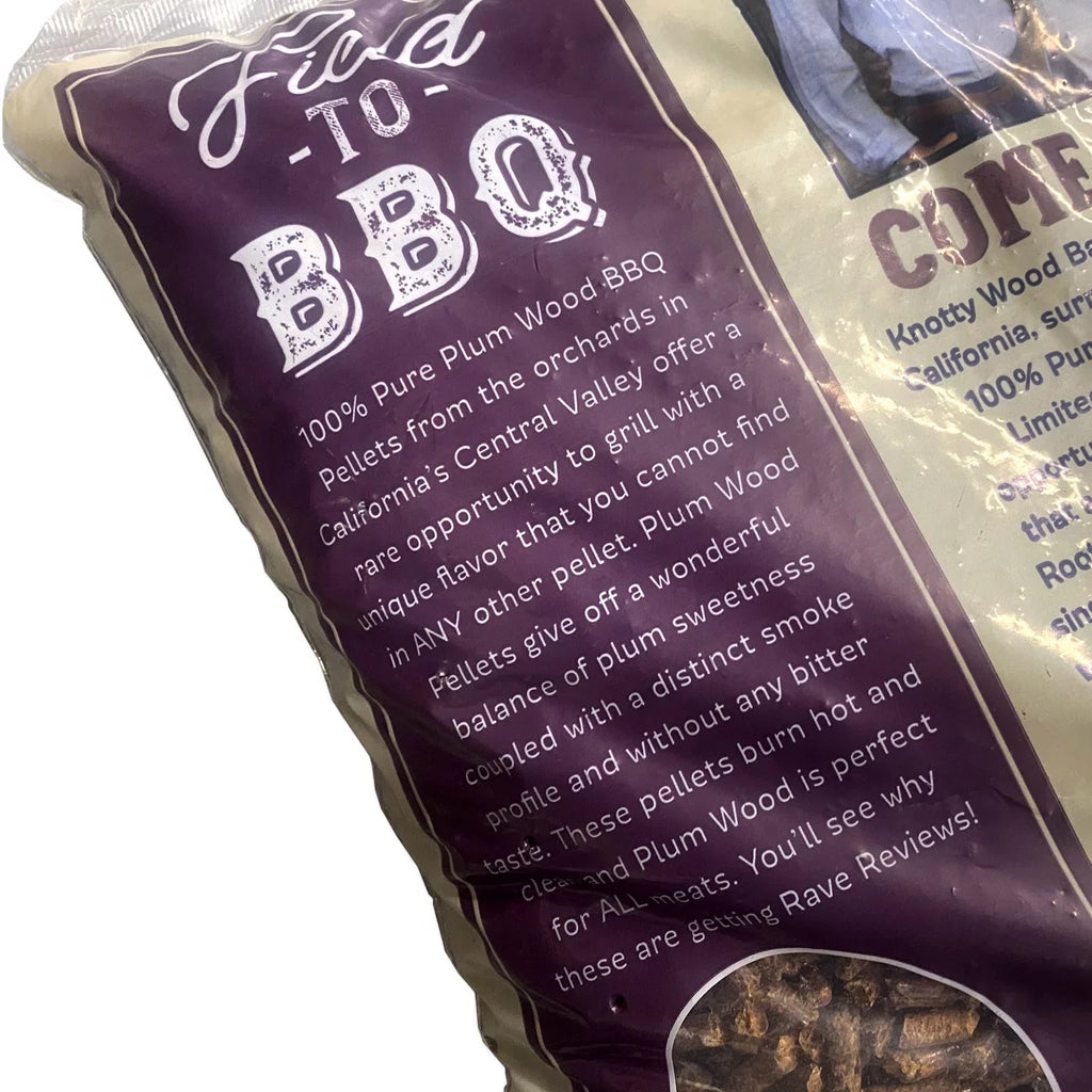 Plum Wood BBQ Cooking Pellets 40 lbs X3937