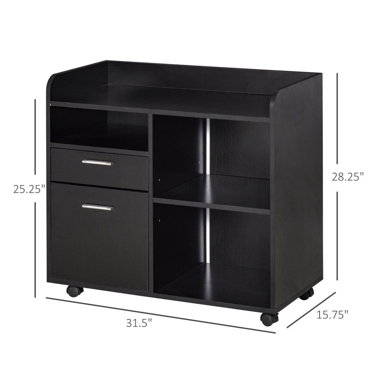 Multipurpose Filing Cabinet Printer Stand with 2 Drawers N331
