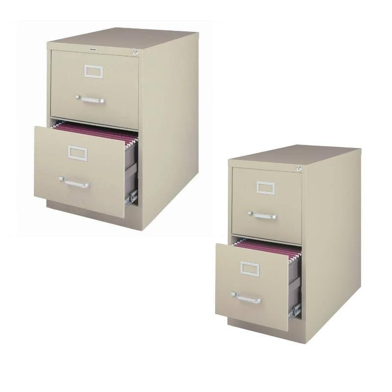 2 Drawer File Cabinet Set in Putty T2036