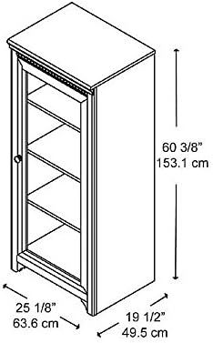 Audio Cabinet with 2 Adjustable Shelves in Antique Black R659057
