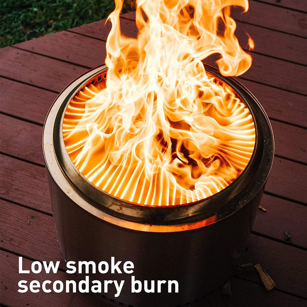 Portable Stainless Steel Wood Burning Fire Pit 19.4x14 Inches L81488
