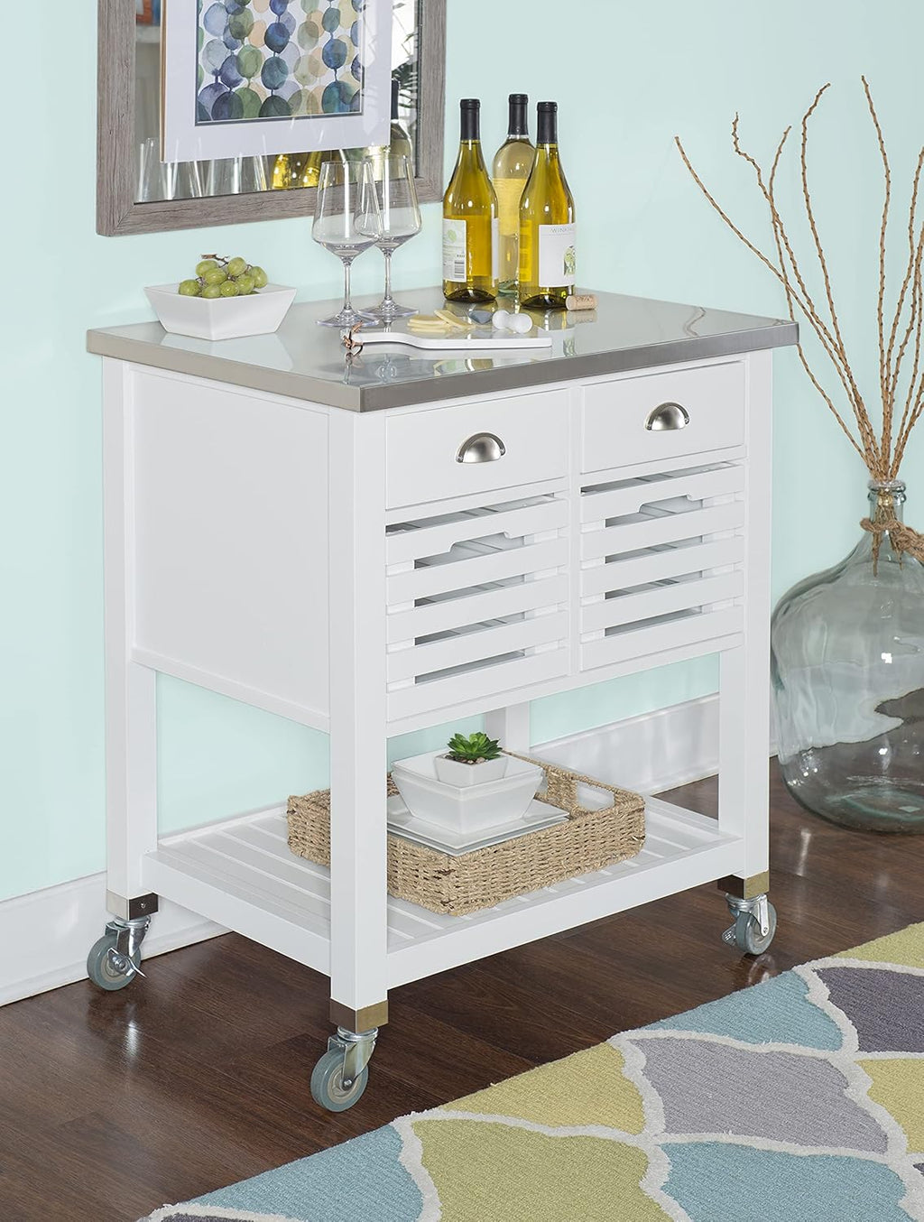 White Kitchen Cart K965