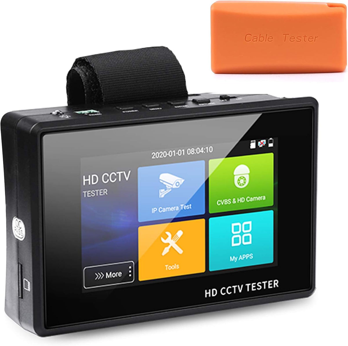 4 Inch Portable IP Camera Tester 4K H.265 CVBS CVI TVI AHD Analog with POE O14922