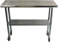 Stainless Steel Work Prep Table 24 x 30 with Wheels J526665