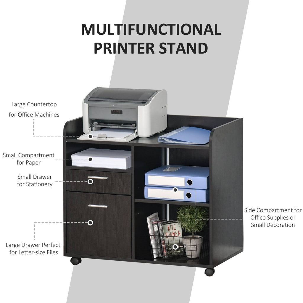 Multipurpose Filing Cabinet Printer Stand with 2 Drawers N331