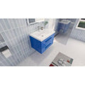 Light Blue Wall-Mounted Single Bathroom Vanity Set I694938