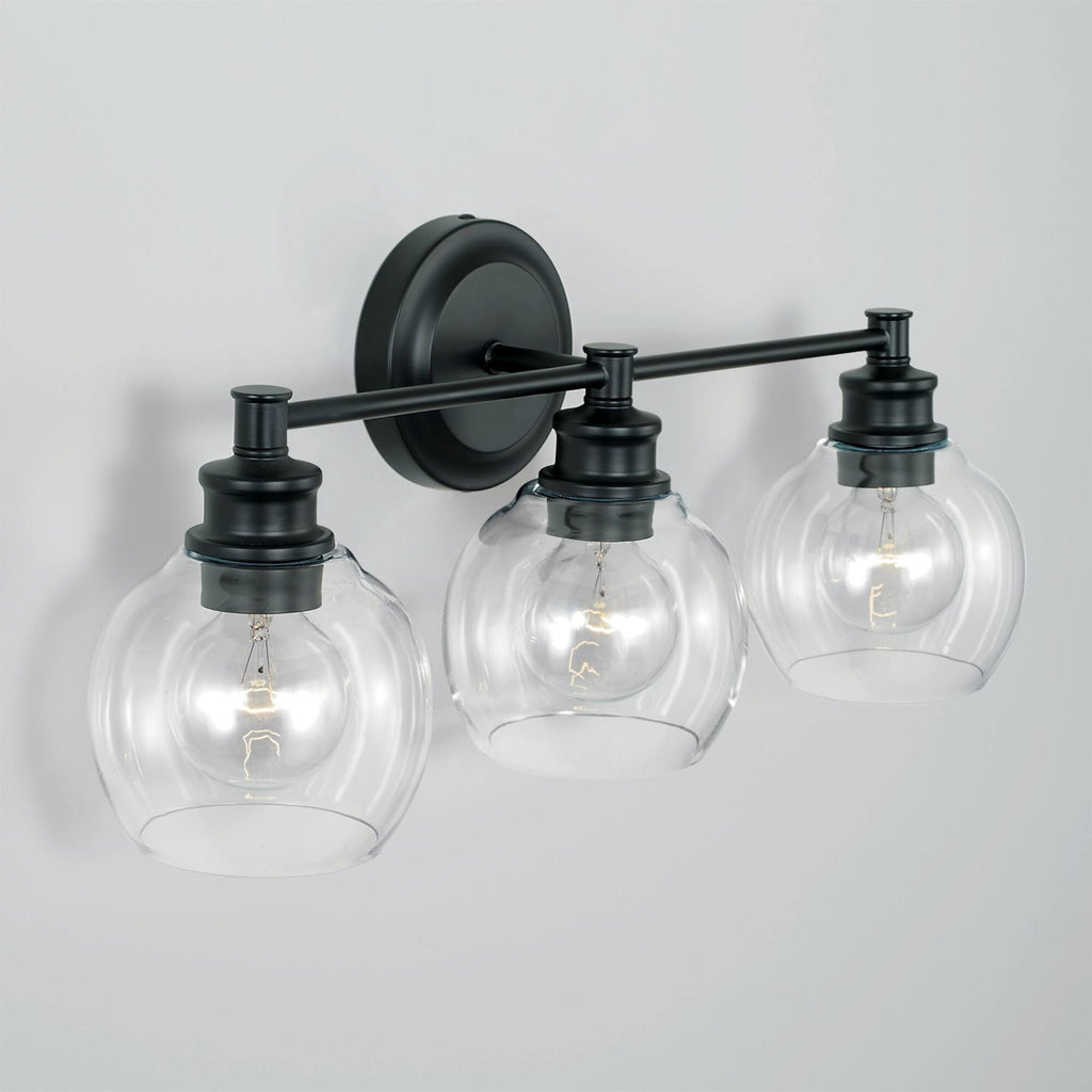 2 Light Matte Black Vanity P709434