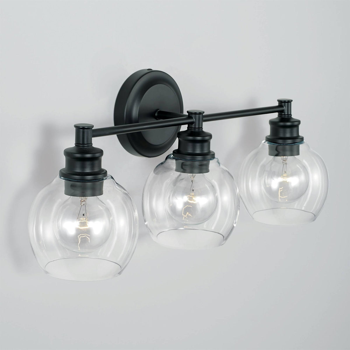 2 Light Matte Black Vanity P709434