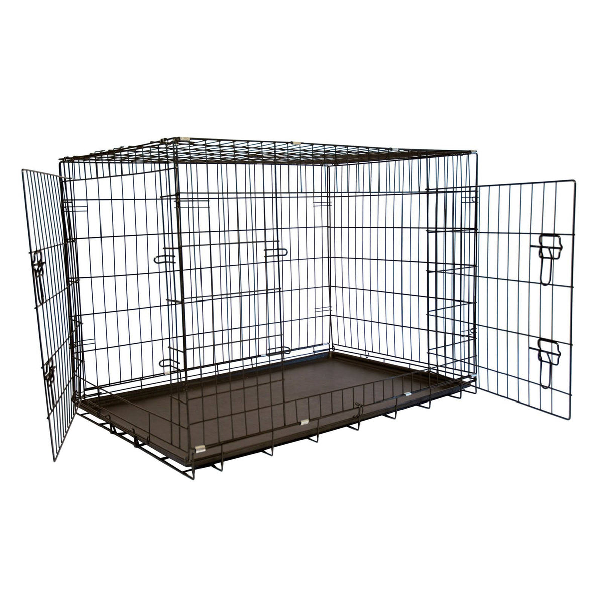 48x22 Foldable Double Door Pet Crate with Divider I8136