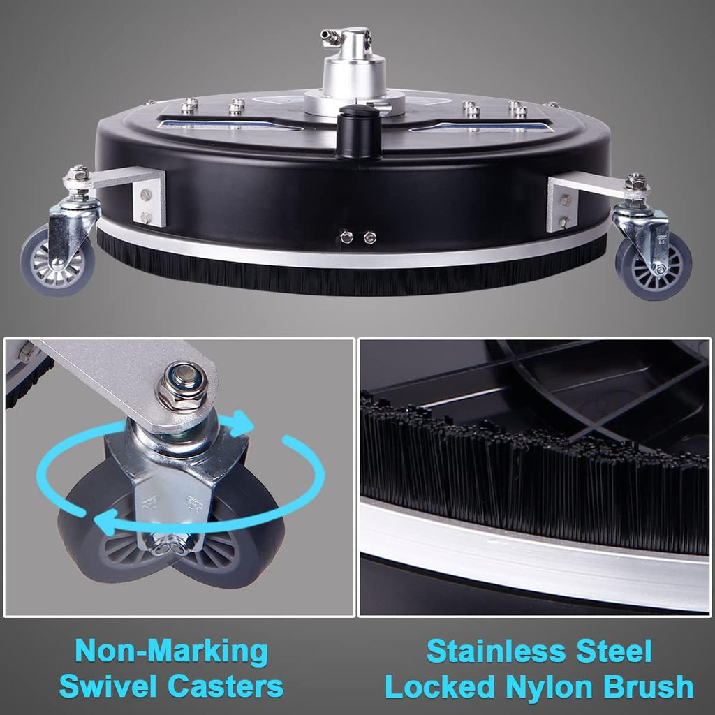 20 Inch Pressure Washer Surface Cleaner 4000 PSI with 4 Caster Wheels X5033