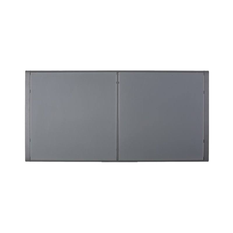 Gray Tempered Glass Top Aluminum Dining Table E842868