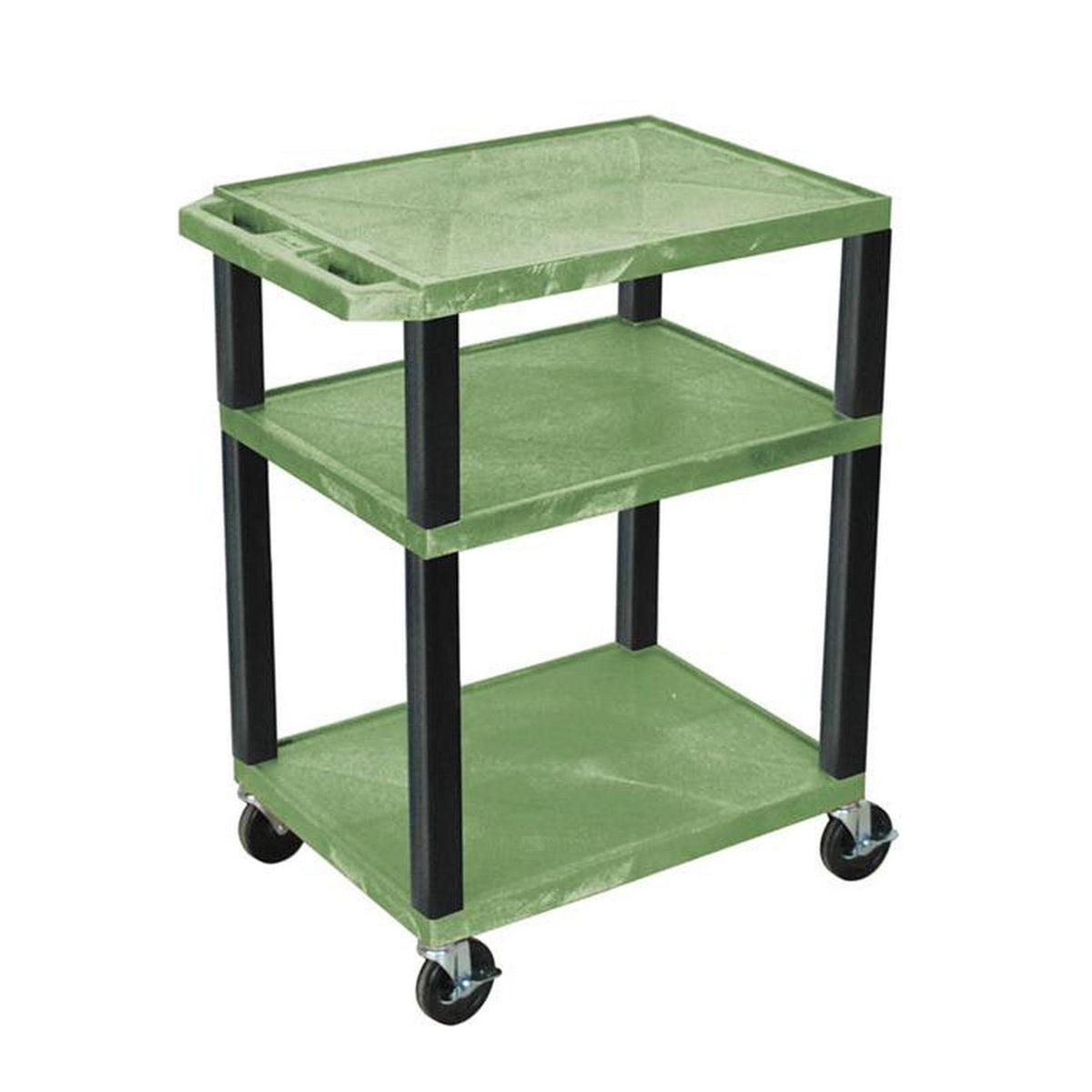 Green 3 Shelf AV Cart V243