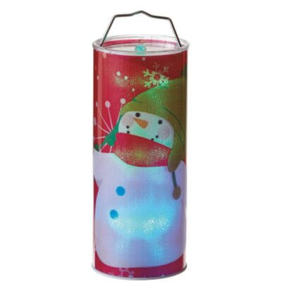 Battery Operated Waving Snowman Color Changing Christmas Lantern N748425