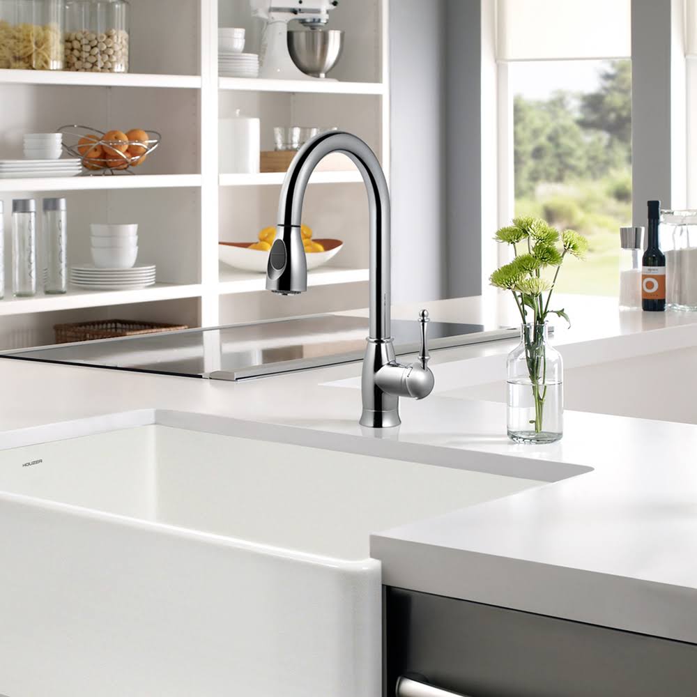 Polished Chrome Pull Down Kitchen Faucet O35712
