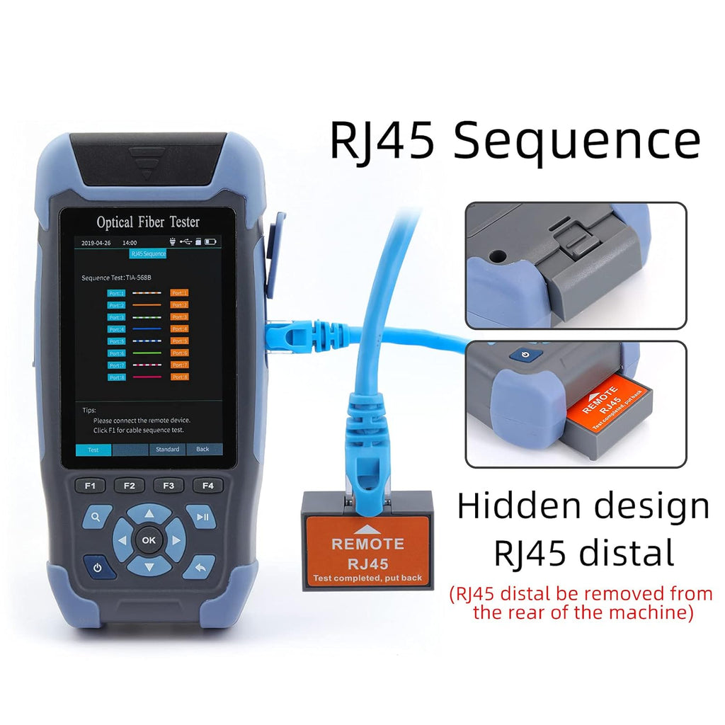 OTDR Fiber Optic Tester 1310/1550nm with OPM OLS RJ45 VFL Test Q361497