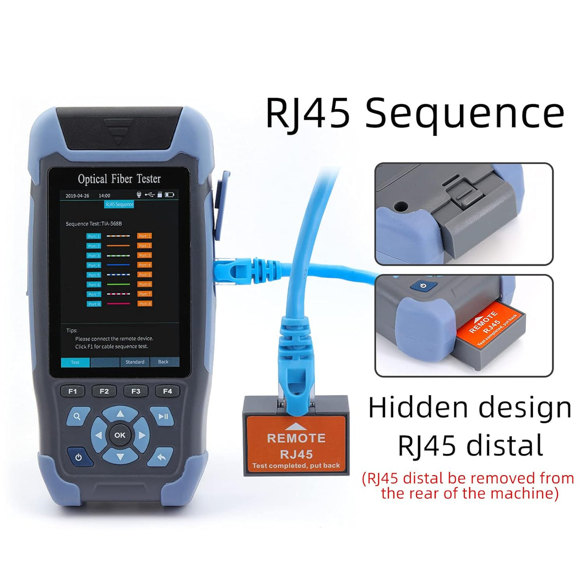 OTDR Fiber Optic Tester 1310/1550nm with OPM OLS RJ45 VFL Test Q361497
