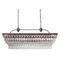 40 inch Rectangular Glass Drop Chandelier S293833