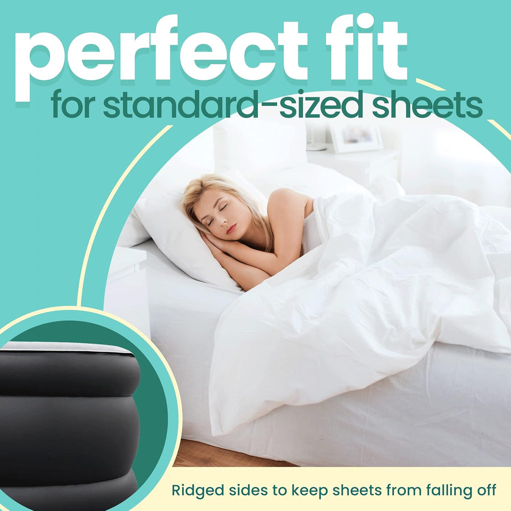Twin Size Double-High Inflatable Air Mattress with Built in Pump T9237