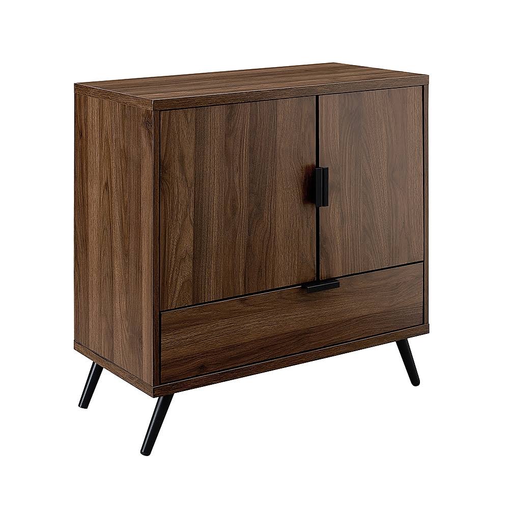 Mid Century Modern Drawer Accent Cabinet Dark Walnut K1181