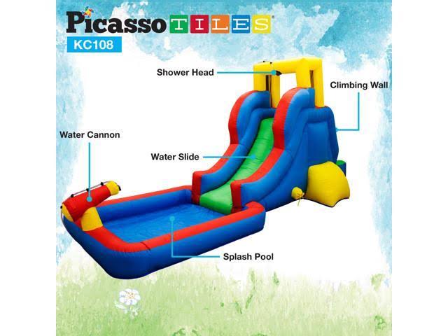 Inflatable Bouncing House with Pool Area, Climbing Wall T866