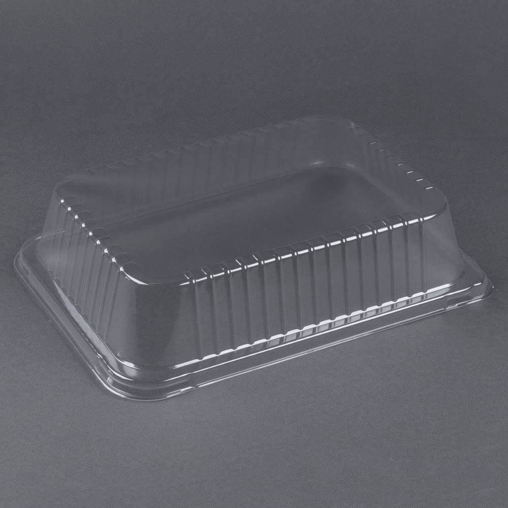 3" Clear Dome Lid for Foil Roast Pan - 100/Case S4864