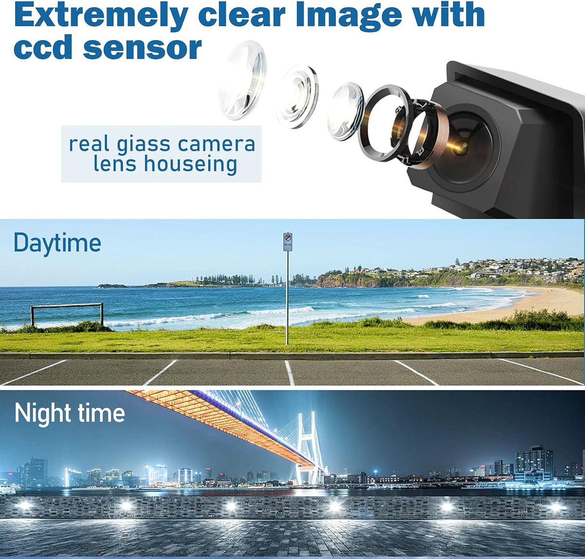 Spare Tire Rear View Backup Camera Waterproof with RCA Plug Adapter Pack of 2 H45062
