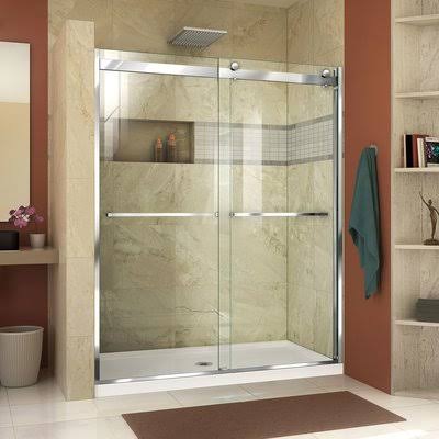Semi-transparente Sans Cadre Shower Door 48 W6876