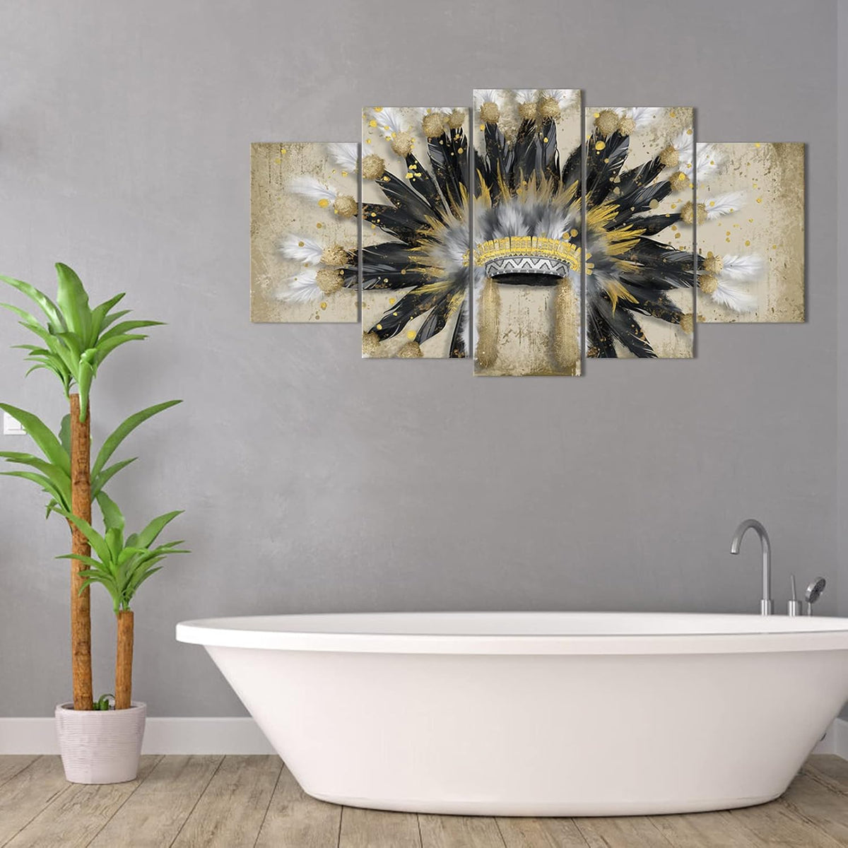 5 Piece Indian Canvas Wall Art T26435