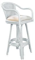 Whitewash Rattan & Wicker Swivel Counterstool X848366