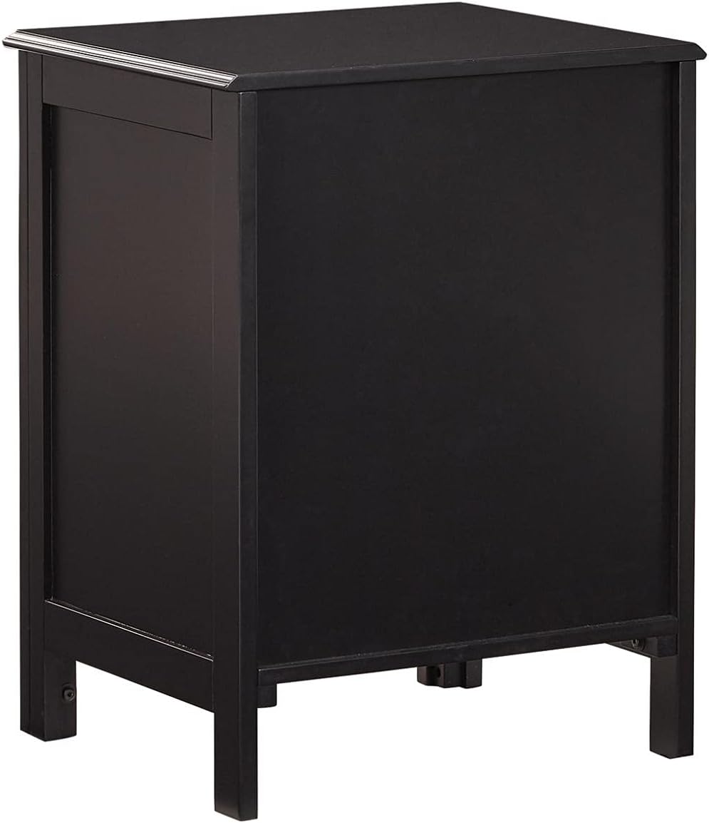 Black Modern Farmhouse Accent Cabinet End Table T9844