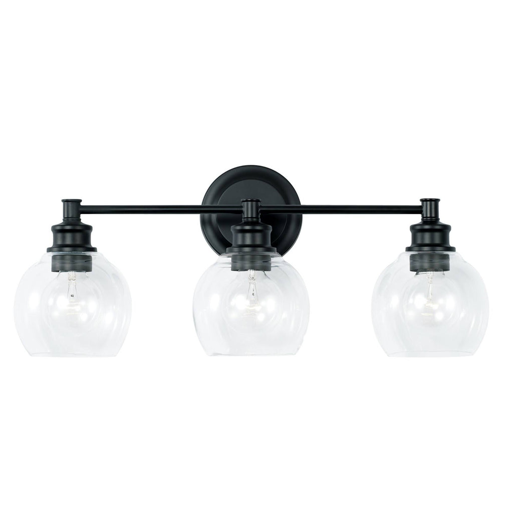 2 Light Matte Black Vanity P709434