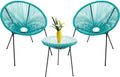 3-Piece Outdoor Acapulco Chair Set with Glass Top Table R577802
