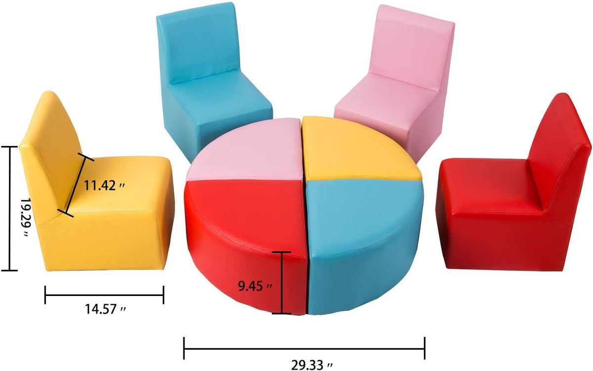Kids Modular Flexible Seating Set 8 PCs Soft Foam W583535