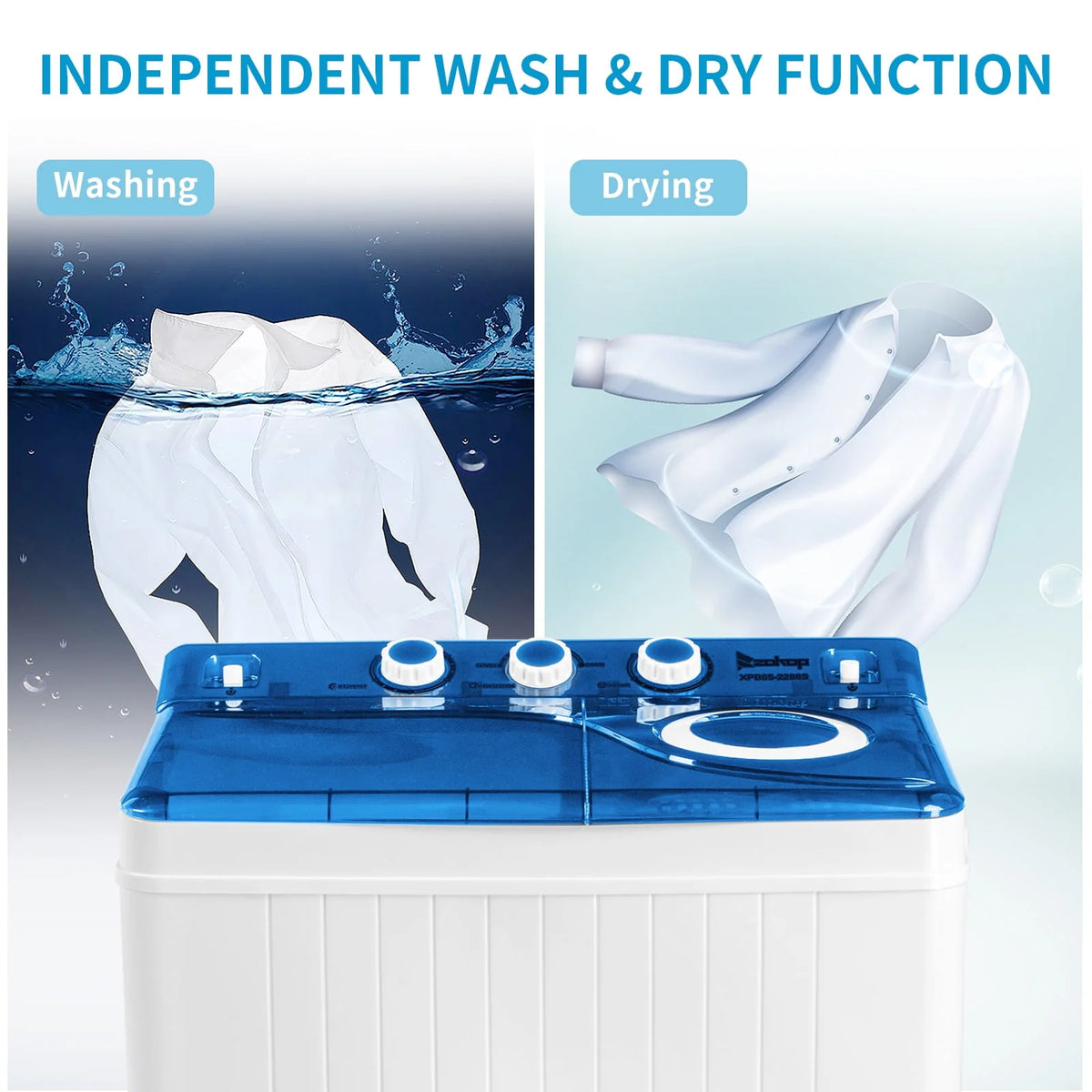 Portable Twin Tub Compact Semi-automatic Washing Machine H790
