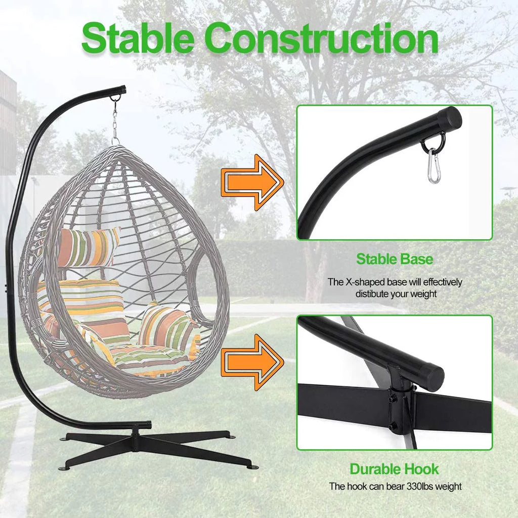 Hammock Stand Solid Steel 300 Lbs Capacity Q173163