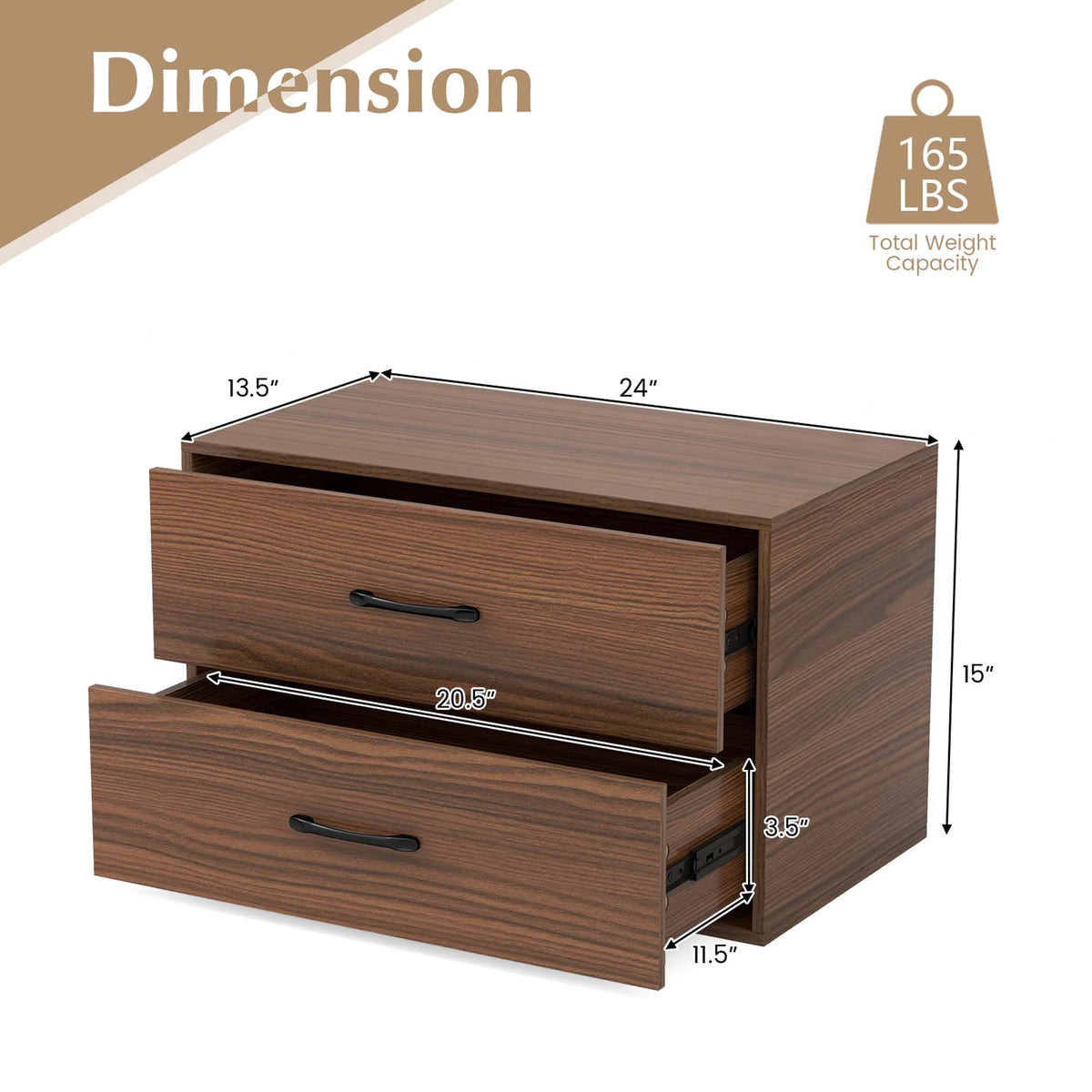 Stackable 2 Drawer Storage Organizer J353324