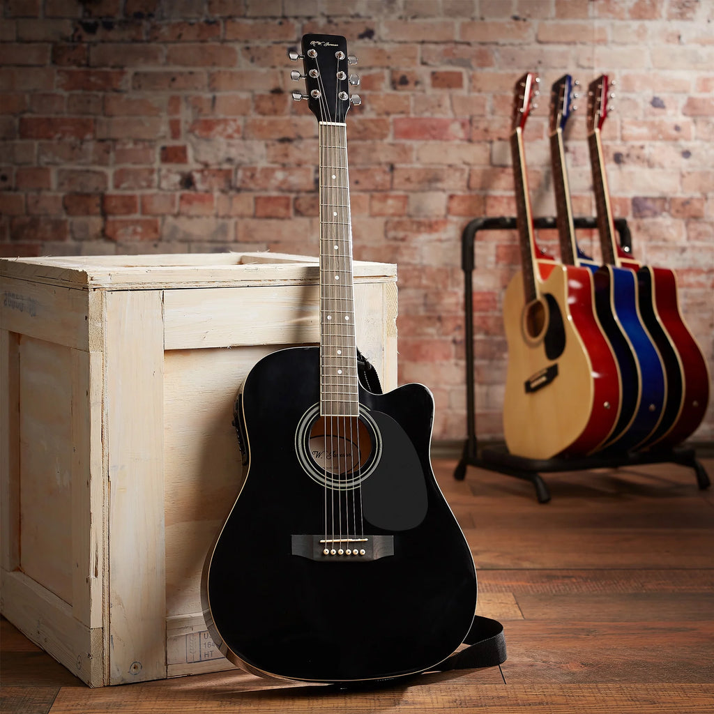 41-Inch Full-Size Acoustic Electric Guitar Black K292720
