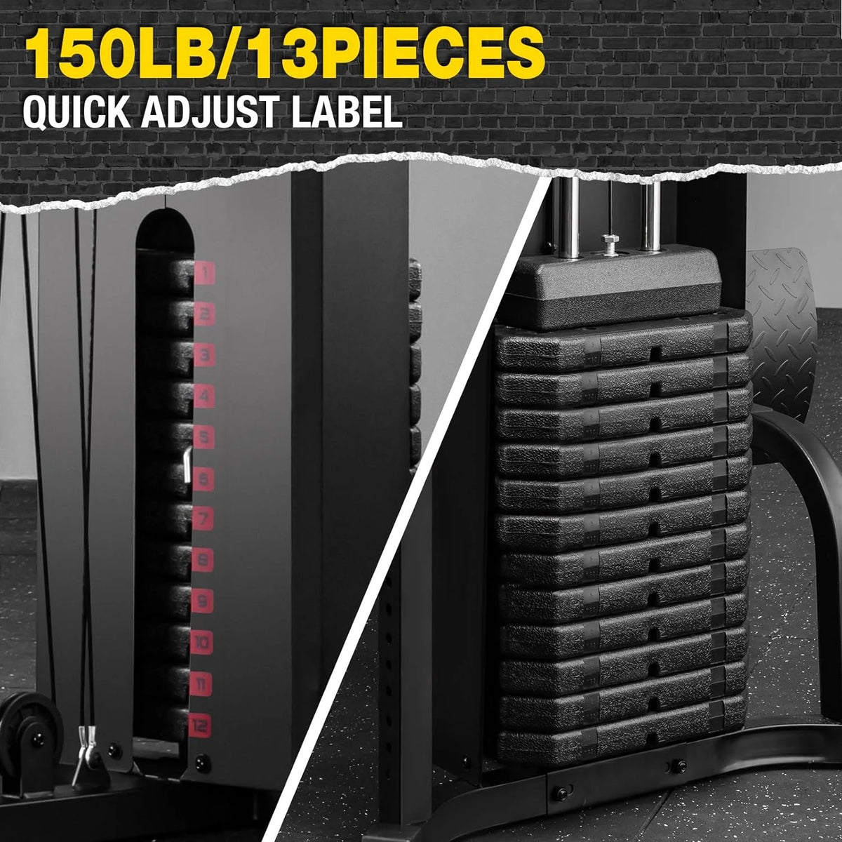 Home Gym Station with 150LBS Weight Stack K1049