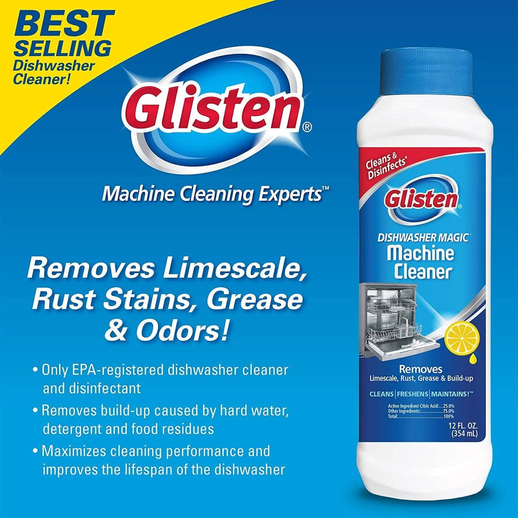 Dishwasher Cleaner & Disinfectant Fresh Lemon 12 Ounce Pack of 3 W848372