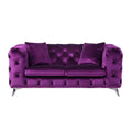 Purple Fabric Loveseat O48801